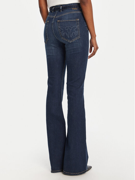 PINKO PINKO Jeansy Flora Flare 100166 A2RX Tmavomodrá Regular Fit