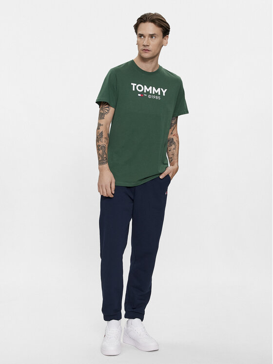 Tommy Jeans Tommy Jeans T-Shirt Essential DM0DM18264 Grün Slim Fit