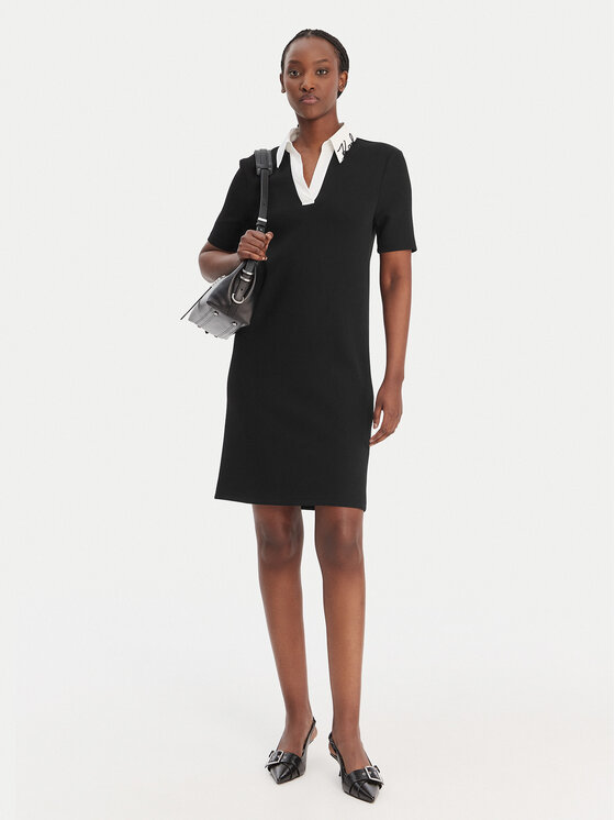 KARL LAGERFELD KARL LAGERFELD Hétköznapi ruha B1W13029 Fekete Regular Fit