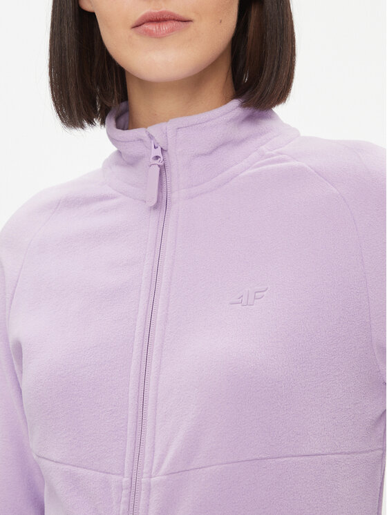4F 4F Felpa di pile 4FAW23TFLEF146 Viola Regular Fit