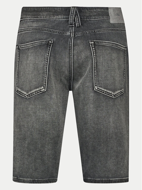s.Oliver s.Oliver Szorty jeansowe 2142318 Szary Regular Fit