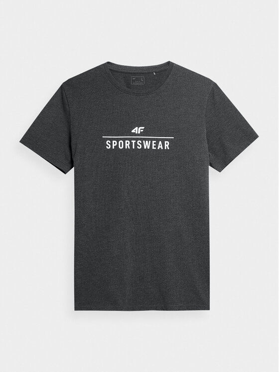 4F 4F Футболка 4FAW23TTSHM0878 Сірий Regular Fit