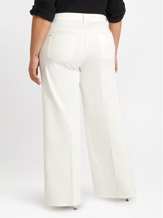 Fiorella Rubino Fiorella Rubino Pantaloni di tessuto P550T204792N011 Bianco Flare Fit