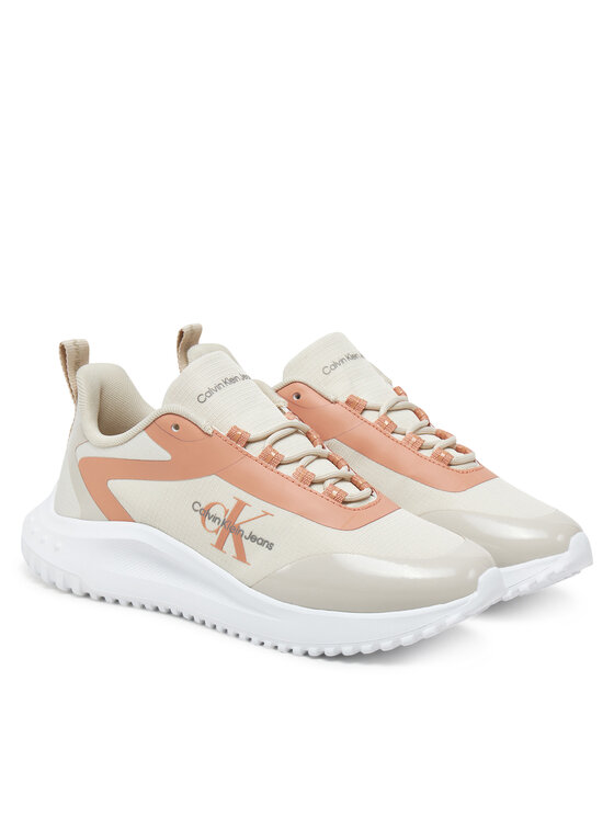 Calvin Klein Jeans Calvin Klein Jeans Laisvalaikio batai Eva Runner Low Lace Mix Ml Wn YW0YW01442 Écru