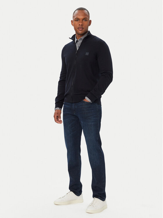BOSS BOSS Kardigāns Kanozip_S 50543692 Tumši zils Regular Fit