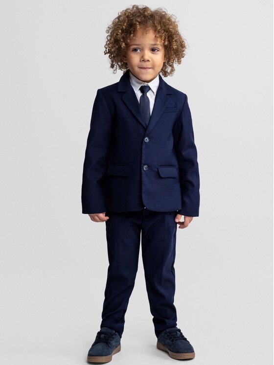 minoti minoti Marynarka 29FORMAL251 Granatowy Regular Fit