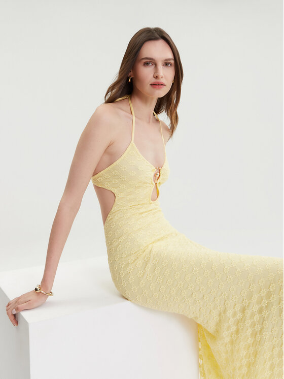 BARDOT BARDOT Abito da cocktail Rosala 59904DB1 Giallo Regular Fit
