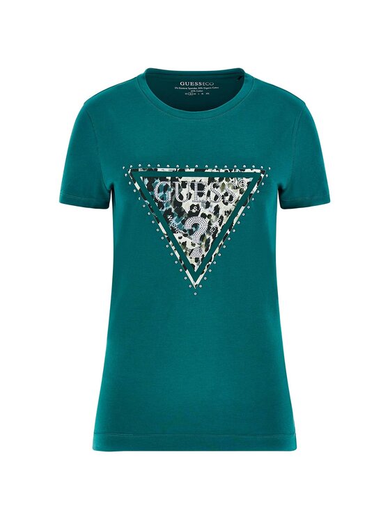 Guess Guess T-Shirt 176411 Zielony Classic Fit