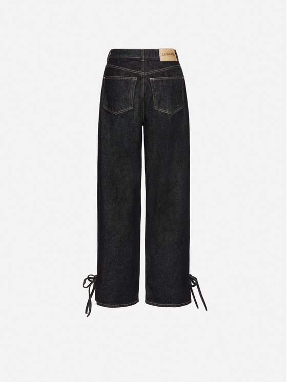La Mania La Mania Jeansy HORIZON Czarny Loose Fit