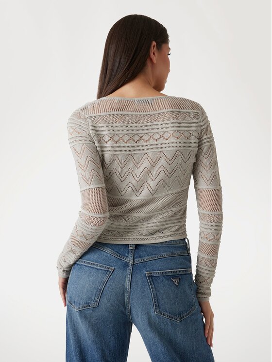 Guess Guess Sweter 174501 Biały Classic Fit