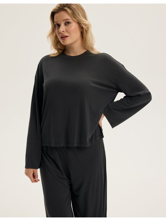 Esotiq Esotiq Spodnie materiałowe 43914 Szary Regular Fit
