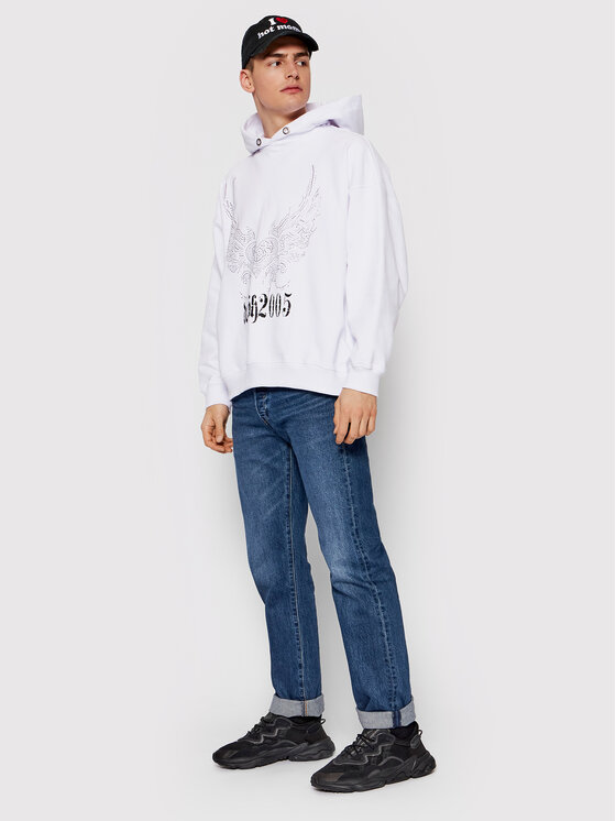 Felpa Unisex Swan Hoodie Bianco Regular Fit