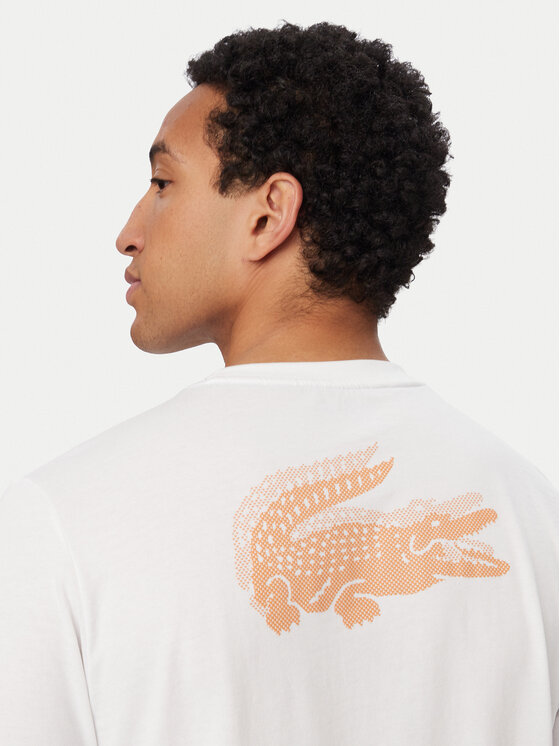 Lacoste Lacoste Tričko TH0003 Biela Regular Fit