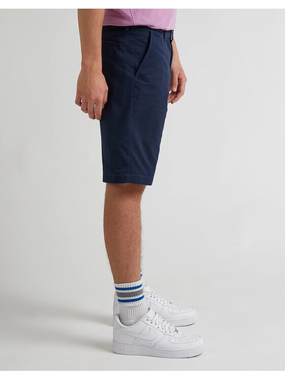 Lee Lee Szorty materiałowe CHINO SHORT 112332254 Granatowy Regular Fit