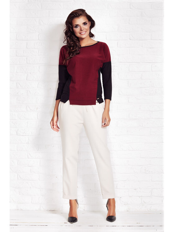 Awama Awama Svetr A081 Bordó Basic Fit