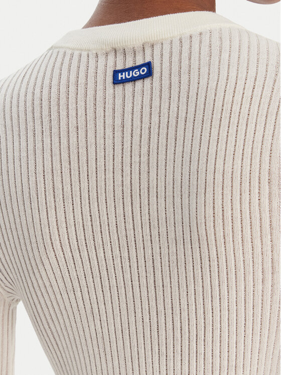 HUGO HUGO Megztinis Somya_B 50554221 Smėlio Slim Fit