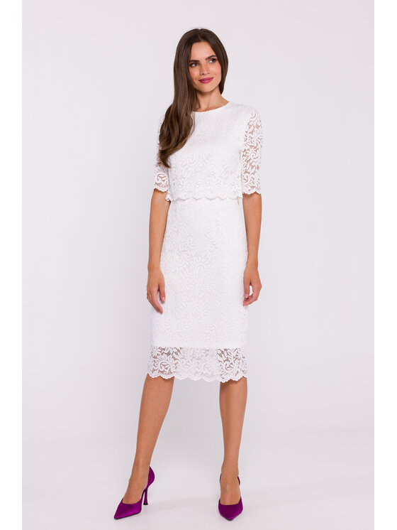 Stylove Stylove Sukienka koszulowa S379 Écru Ladies Fit