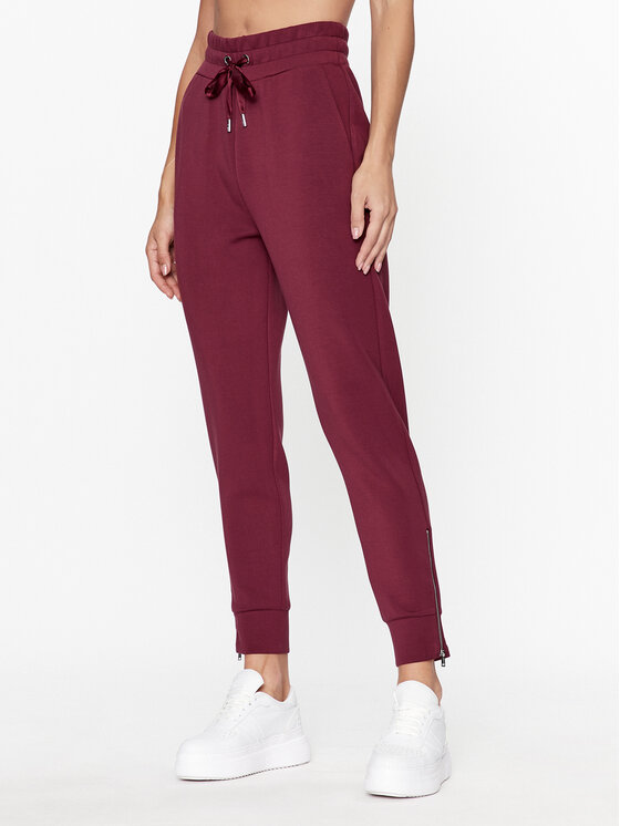 Guess Spodnji Del Trenirke W3BB50 KBYE2 Bordo Rdeča Slim Fit