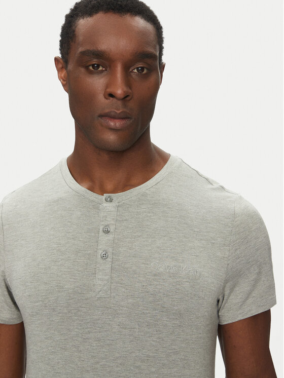 Calvin Klein Underwear Calvin Klein Underwear T-Shirt Henley LV00NM2803 Γκρι Regular Fit