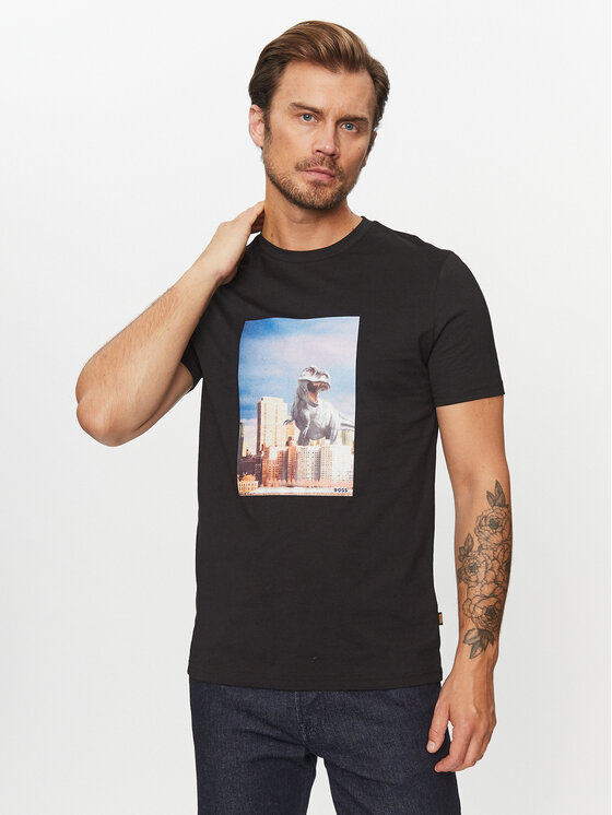 BOSS Boss T-Shirt Tefragile 50503535 Černá Regular Fit
