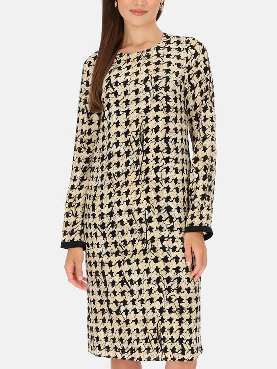 L’AF L’AF Sukienka elegancka Stefani Beżowy Regular Fit