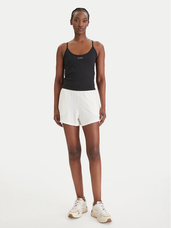 Guess Guess Pantaloni scurți sport O6GD02 KCQP2 Alb Relaxed Fit