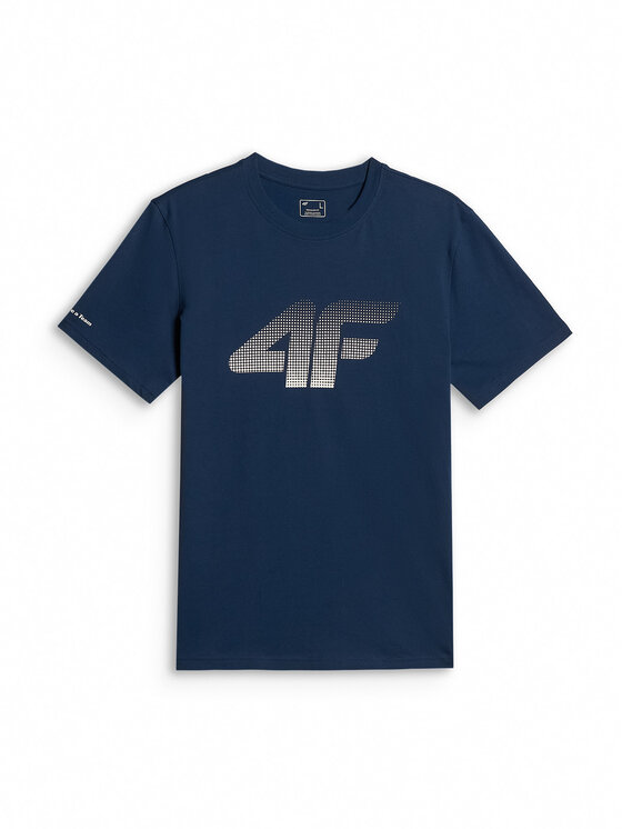 4F 4F T-Shirt COMMERCIAL Granatowy Regular Fit