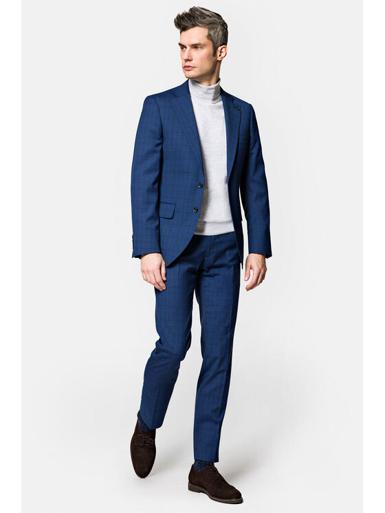 Lancerto Lancerto Garnitur GA073222000002 Granatowy Slim Fit