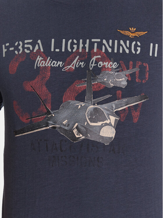 Aeronautica Militare Aeronautica Militare Majica 252TS2472UJ00708 Mornarsko modra Regular Fit