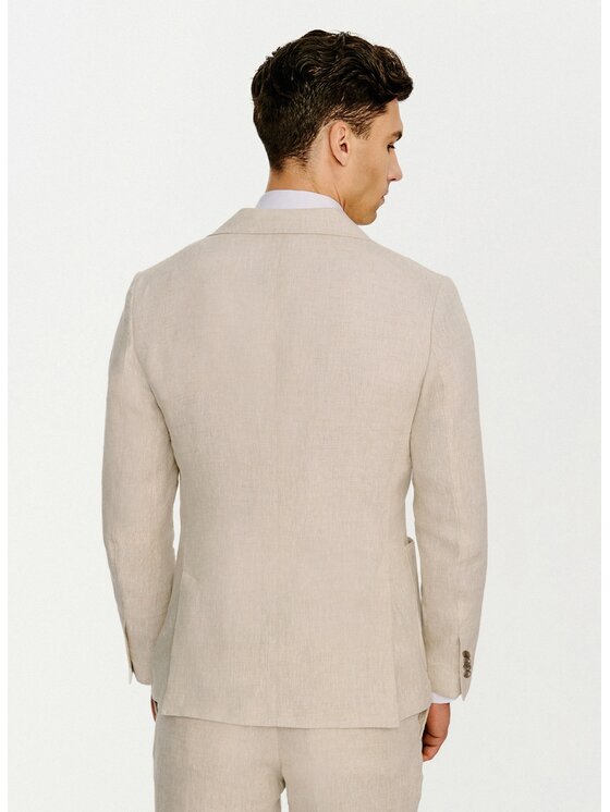 Pako Lorente Pako Lorente Marynarka P26SP-3G-039 Beżowy Slim Fit