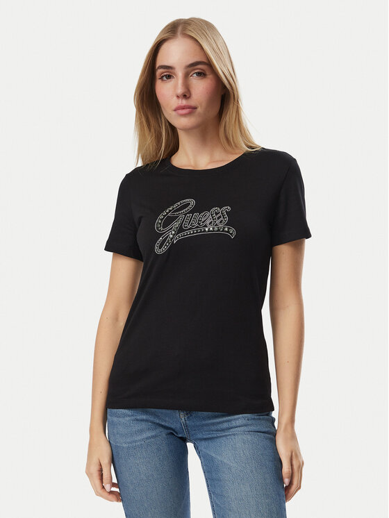 Guess Guess Тишърт W6BI21 K6040 Черен Regular Fit