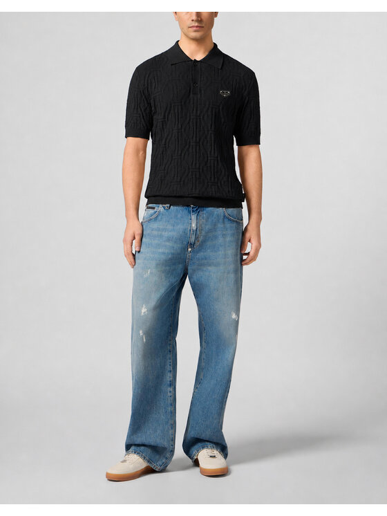 PHILIPP PLEIN PHILIPP PLEIN Polokošile 31668 Černá Slim Fit