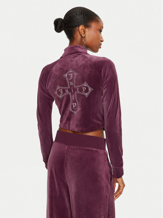 Juicy Couture Juicy Couture Світшот Morgan Cross JCBCT224832 Бордовий Regular Fit
