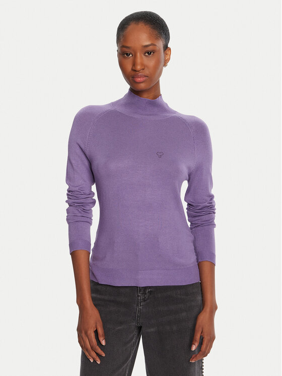 LOLA CASADEMUNT LOLA CASADEMUNT Bluză cu gât LF2515007 Violet Regular Fit
