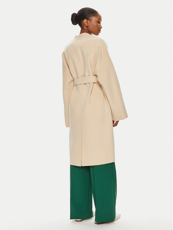Weekend Max Mara Weekend Max Mara Palton de lână Eris 2425016011 Bej Oversize