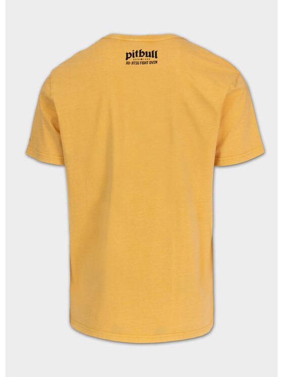 PITBULL PITBULL T-Shirt JIU-JITSU FIGHT DVSN Żółty Regular Fit