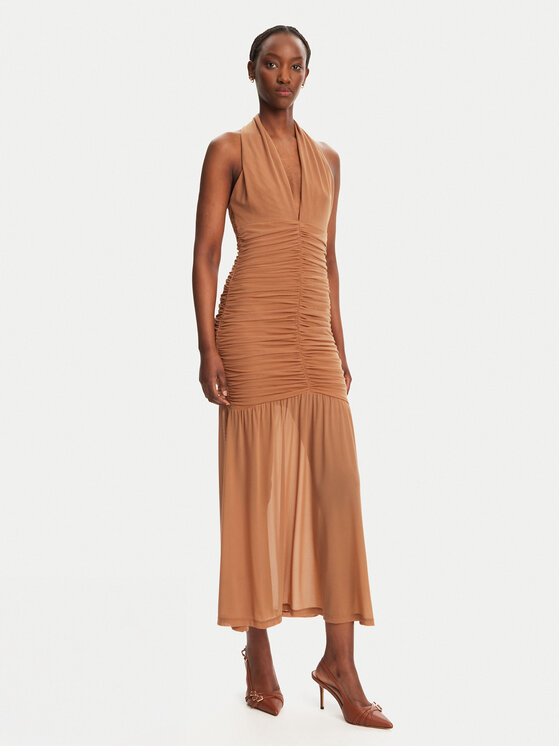 BARDOT BARDOT Cocktail obleka Sephera 59872DB Rjava Regular Fit