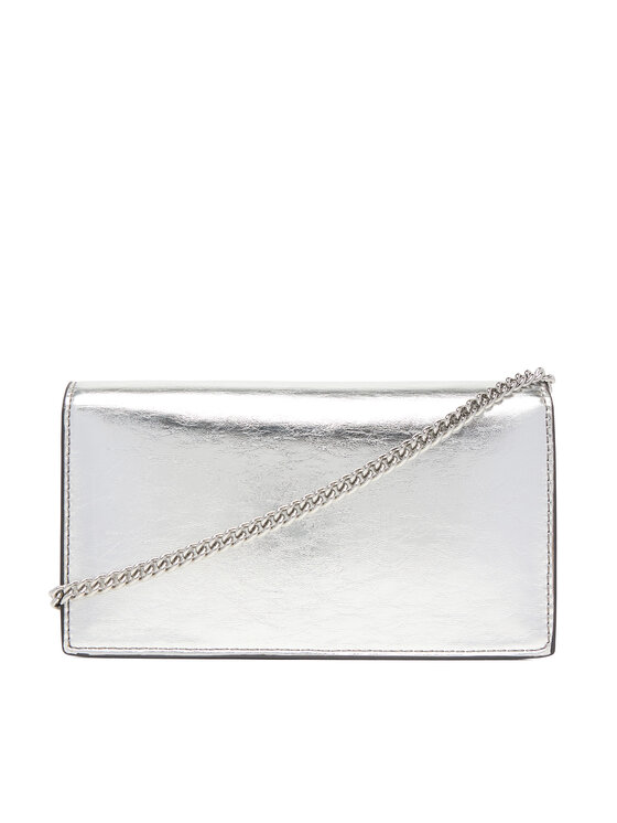 Calvin Klein Calvin Klein Kabelka Ck Metallic Wallet On Chain LV04F3320G Stříbrná