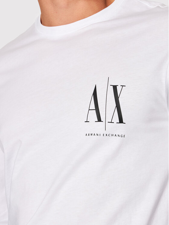 Armani Exchange Armani Exchange Longsleeve 8NZTPL ZJH4Z 1100 Biały Regular Fit