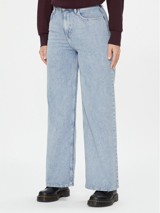 Lee Jeans hlače Stella A Line 112341382 Modra Regular Fit