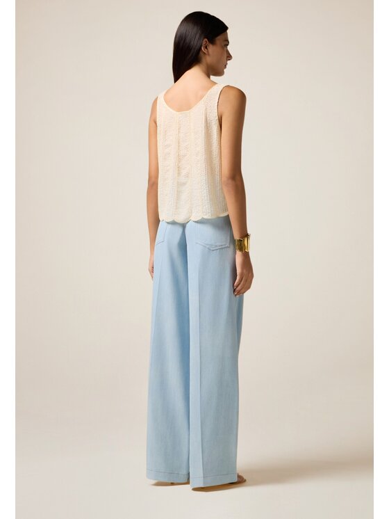 Oltre Oltre Bluzka 2024J000789N021 Biały Regular Fit