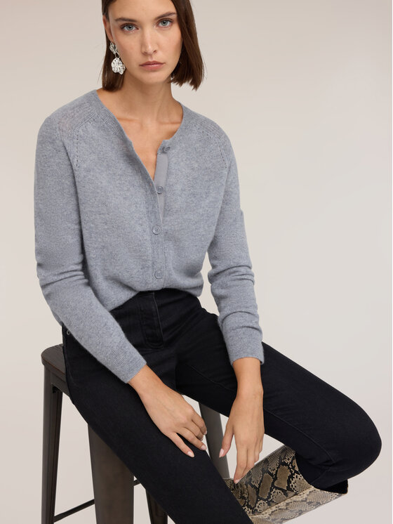 Motivi Motivi Sweter M391W004101N013 Szary Regular Fit