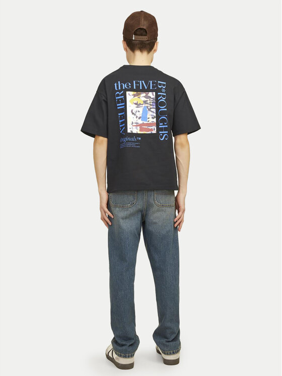 Jack&Jones Junior Jack&Jones Junior Marškinėliai Brooklyn Graphic 12263183 Juoda Relaxed Fit