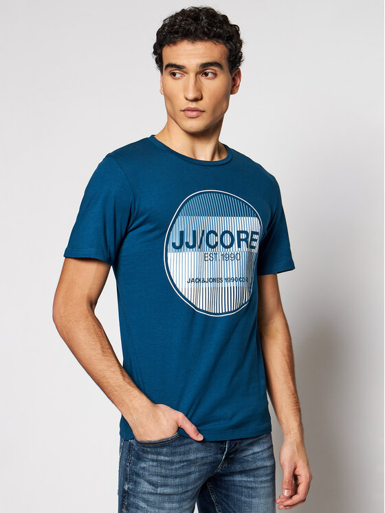 Jack&Jones T-Shirt Booster 12188601 Granatowy Slim Fit