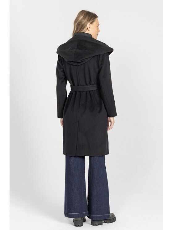 Deni Cler Milano Deni Cler Milano Płaszcz W-DC-8052-E5-B3-90-1 Czarny Regular Fit