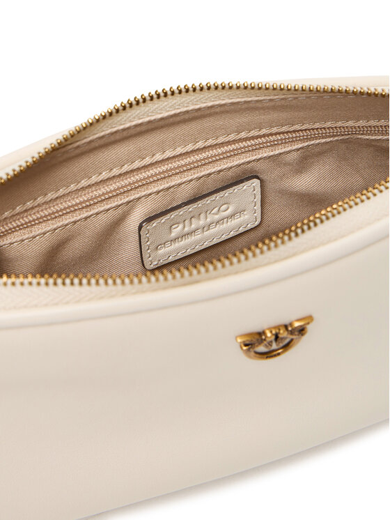 PINKO PINKO Torbica Half Moon Baguette Mini AI 25-26 PLTT 105069 A0QO Écru