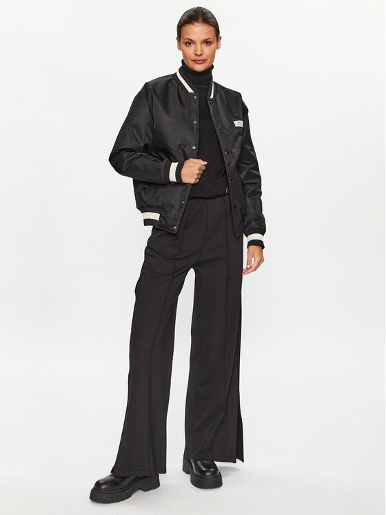 Mercer Amsterdam Mercer Amsterdam Kurtka bomber Unisex Re-Varsity MEAP231010 Czarny Regular Fit