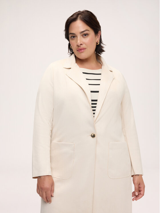 Fiorella Rubino Fiorella Rubino Giacca in similpelle 0025L000055N002 Crema Over Fit