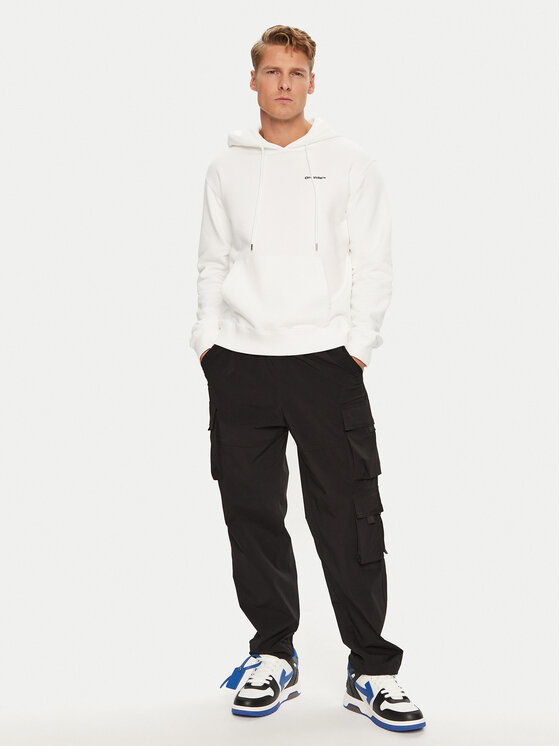 Off-White Off-White Bluza OMBB097F22FLE0150110 Biały Regular Fit
