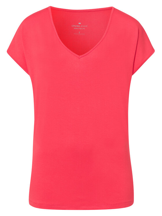 Cross Jeans Cross Jeans T-Shirt 55922-571 Koralowy